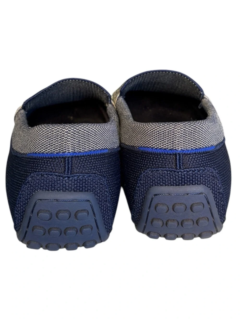 Rothy’s Amalfi Blue & Gray Men’s Driving Loafers Size 10.5
